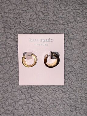 Kate Spade Gold Polka Dot Hoop Earrings